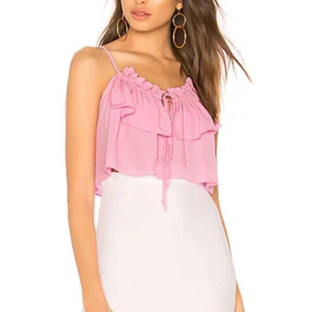 Milly Tammy Cropped Top in Bubblegum Pink, NWT